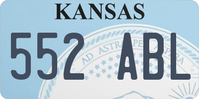 KS license plate 552ABL