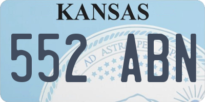 KS license plate 552ABN