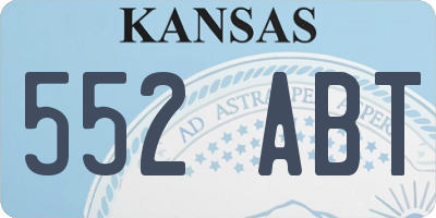 KS license plate 552ABT