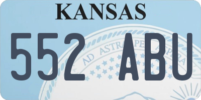 KS license plate 552ABU