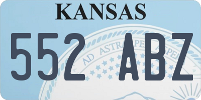 KS license plate 552ABZ