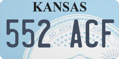 KS license plate 552ACF