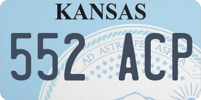 KS license plate 552ACP