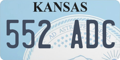 KS license plate 552ADC