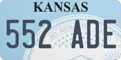 KS license plate 552ADE
