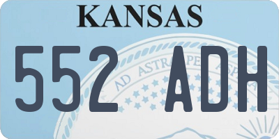 KS license plate 552ADH