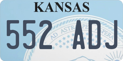 KS license plate 552ADJ