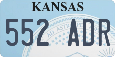 KS license plate 552ADR