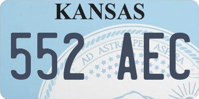 KS license plate 552AEC