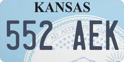 KS license plate 552AEK