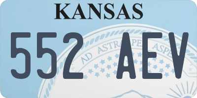 KS license plate 552AEV