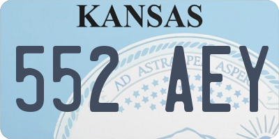 KS license plate 552AEY