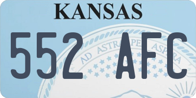 KS license plate 552AFC