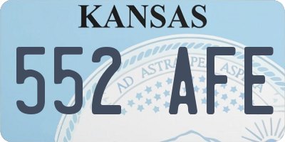 KS license plate 552AFE