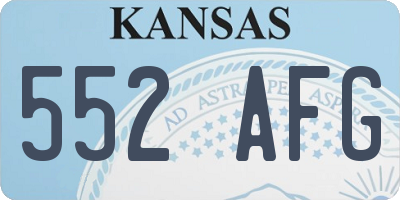KS license plate 552AFG