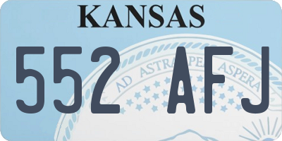 KS license plate 552AFJ