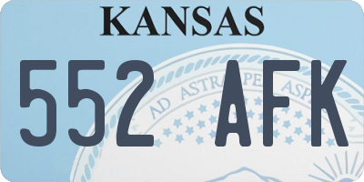 KS license plate 552AFK