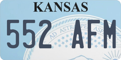 KS license plate 552AFM
