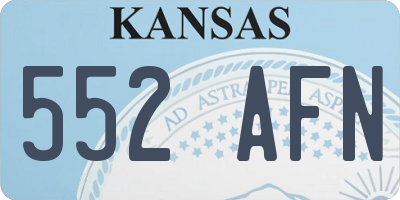 KS license plate 552AFN