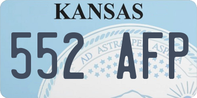 KS license plate 552AFP