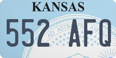 KS license plate 552AFQ