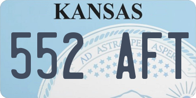 KS license plate 552AFT