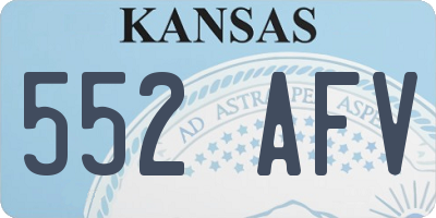 KS license plate 552AFV