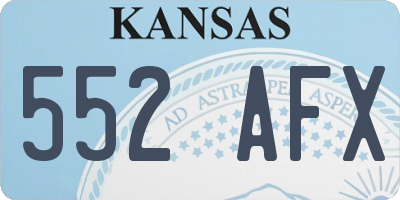 KS license plate 552AFX