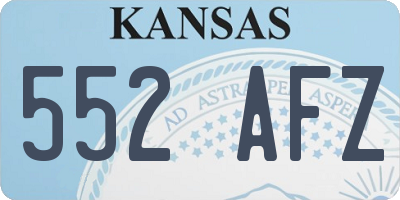 KS license plate 552AFZ