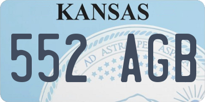 KS license plate 552AGB
