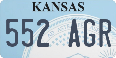 KS license plate 552AGR