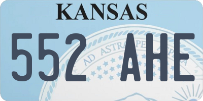 KS license plate 552AHE