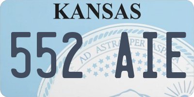 KS license plate 552AIE