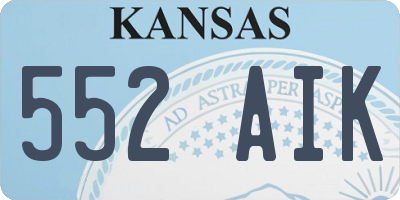 KS license plate 552AIK