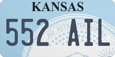 KS license plate 552AIL