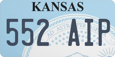 KS license plate 552AIP