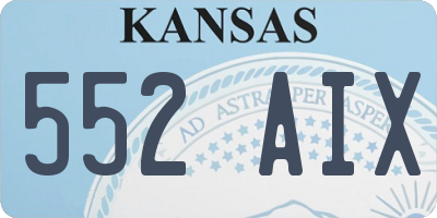 KS license plate 552AIX