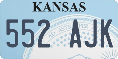 KS license plate 552AJK