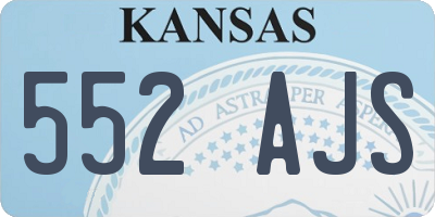 KS license plate 552AJS