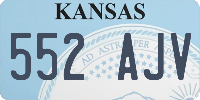 KS license plate 552AJV