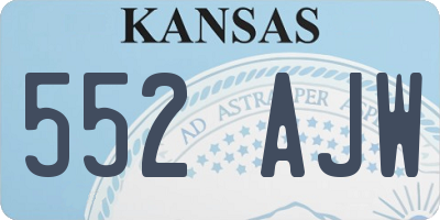 KS license plate 552AJW