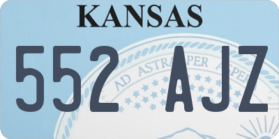 KS license plate 552AJZ