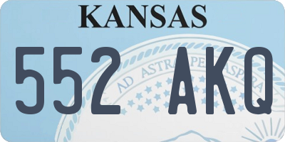 KS license plate 552AKQ