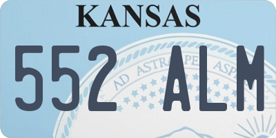 KS license plate 552ALM