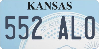 KS license plate 552ALO