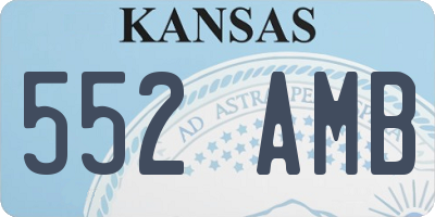 KS license plate 552AMB