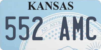 KS license plate 552AMC
