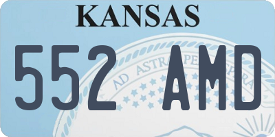 KS license plate 552AMD