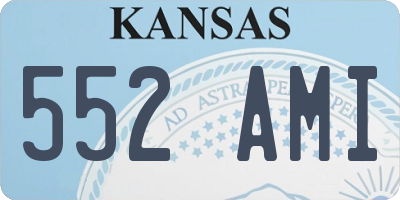 KS license plate 552AMI