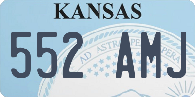 KS license plate 552AMJ